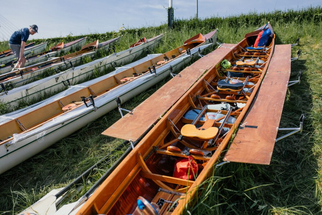 Präparierte Boote in Neuwied